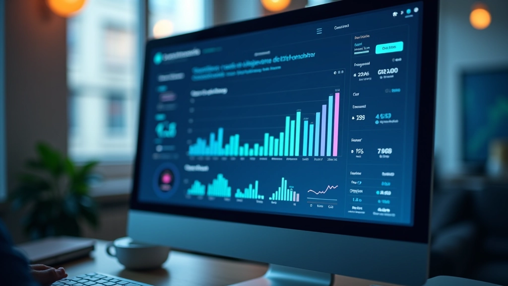 Dashboard mit E-Commerce-Metriken zeigt Umsatztrends und Verkaufskanäle in Echtzeit