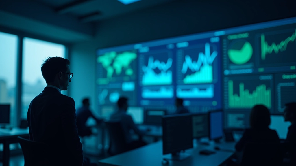 Digitale Datenanalyse und Metriken-Monitoring in modernem Büro